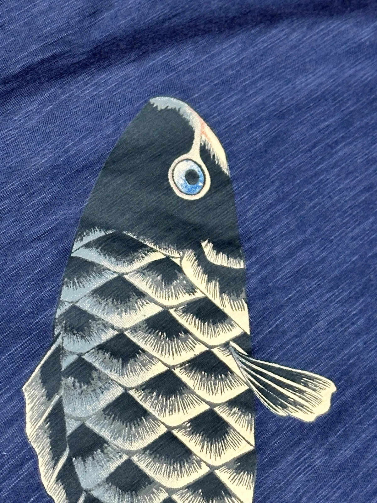UNIQLO 2024 Ukiyoe Japanese Carp design T-shirt Navy Size L From JAPAN