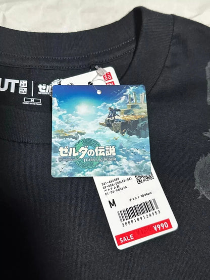UNIQLO x The Legend of Zelda Tears of the Kingdom T-shirt M size black NEW JAPAN