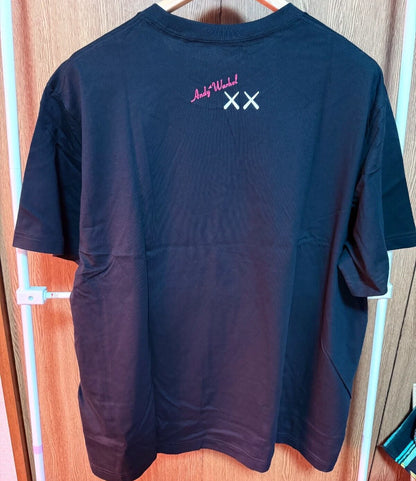 UNIQLO x KAWS Andy Warhol LIMITED T-shirt Black Size 4XL (US 3XL) From JAPAN
