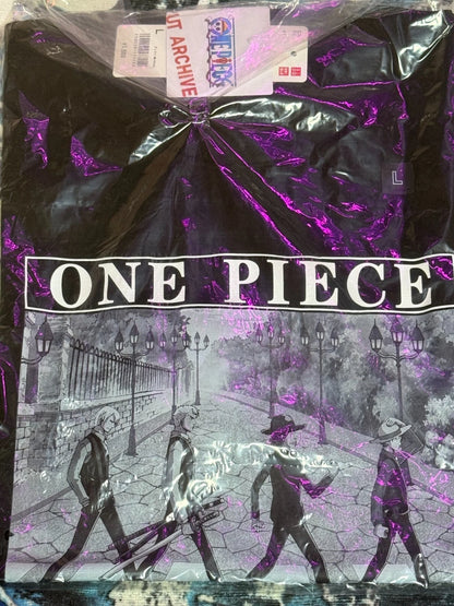 ONE PIECE x Uniqlo 2025 T-shirt Abbey Road Regular Black L size From JAPAN