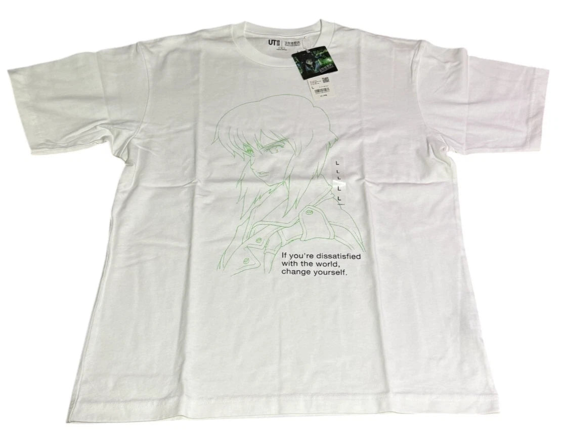 Ghost in the Shell Uniqlo 2025 T-shirt Motoko Relaxed-fit Size L White JAPAN