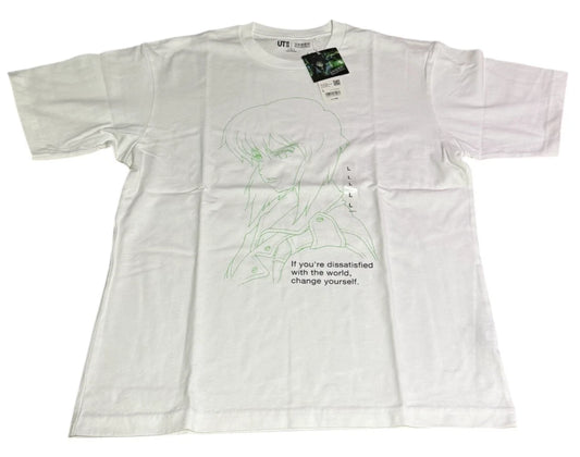 Ghost in the Shell Uniqlo 2025 T-shirt Motoko Relaxed-fit Size L White JAPAN