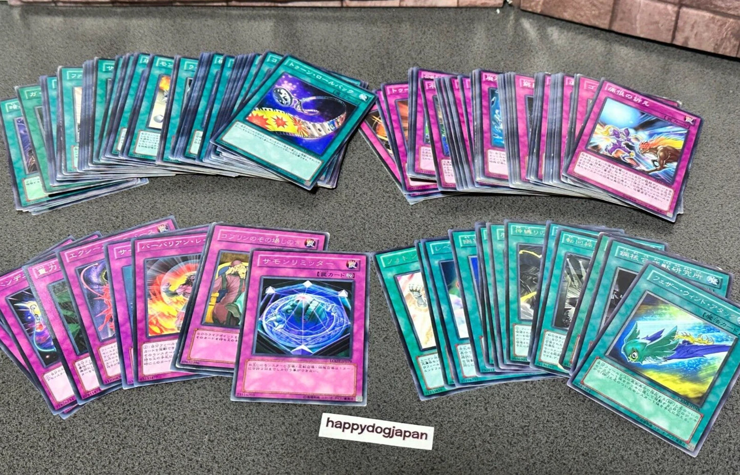 YU-GI-OH Japanese Vintage 150 Card Lot SET Traps & Magic Common JAPAN