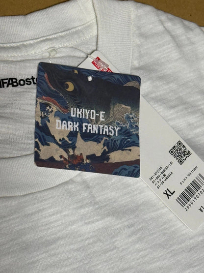 UNIQLO 2024 Ukiyoe Dark Fantasy Japanese Art T-shirt White Size XL From JAPAN