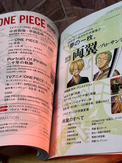 ONE PIECE Magazine Both Wings Zoro and Sanji Book Double-page poster Sticker JPN