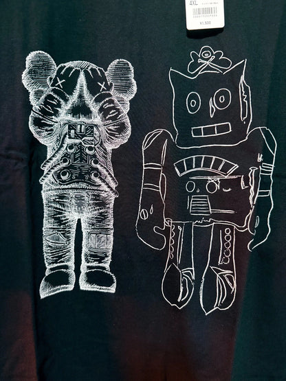 UNIQLO x KAWS Andy Warhol LIMITED T-shirt Black Size 4XL (US 3XL) From JAPAN