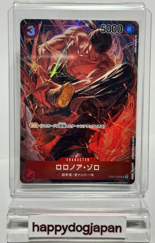 ONE PIECE Card Game Romance Dawn OP01-025 Roronoa Zoro Parallel SR From JAPAN