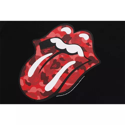 The Rolling Stones x A Bathing Ape Collaboration T-shirt Camo Tongue XL JAPAN