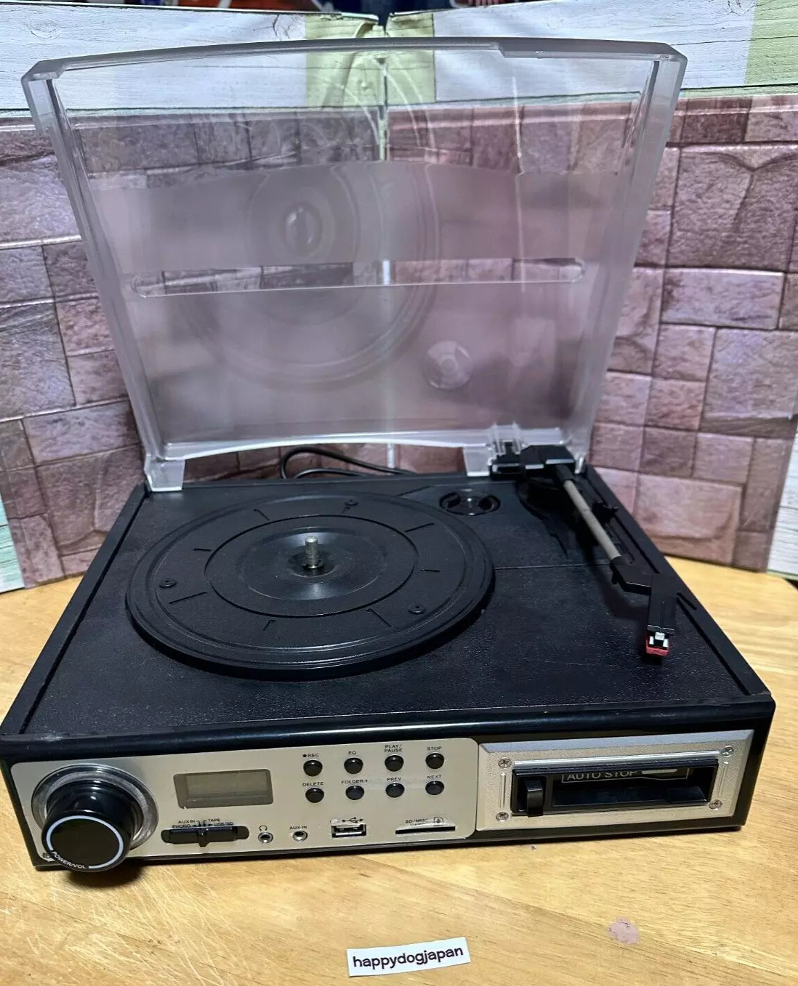 Analog Record Turntable with Cassette Tape USB/SD-Card RS-RCPC-001 110V JAPAN