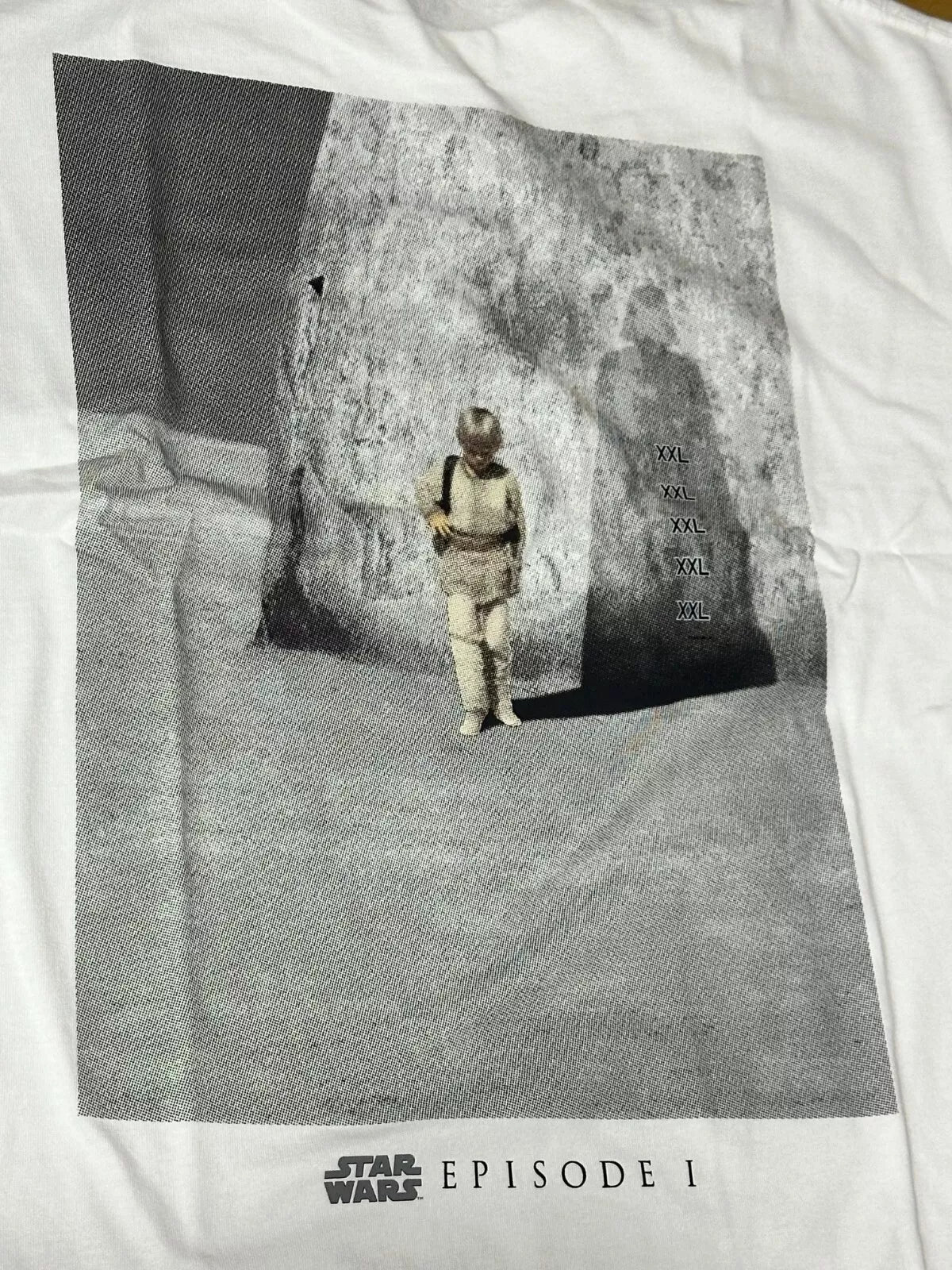 UNIQLO STAR WARS T-Shirt Kosuke Kawamura L Size White Cotton Oversized fit JAPAN