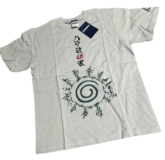 COSPA NARUTO Nine Tail Fox Seal Formulation 八卦の封印式 T-Shirt M Size Gray JAPAN