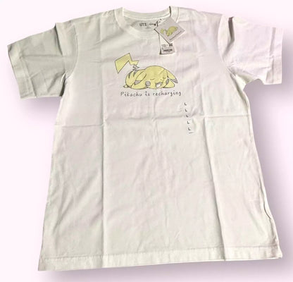 UNIQLO 2025 Pokémon Sketch Design Pikachu is recharging L size Off-White JAPAN