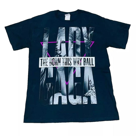 LADY GAGA Vintage 2011 Born This Way The Monster Ball Tour T-Shirt Size M JAPAN