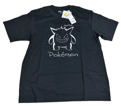POKEMON Uniqlo Gengar graphic T-shirt regular crew neck L size Black NEW JAPAN
