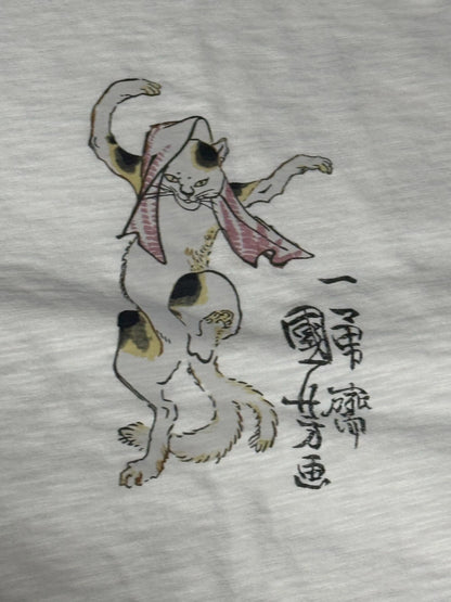 UNIQLO 2024 Ukiyoe Dark Fantasy Japanese Art T-shirt White Size XL From JAPAN