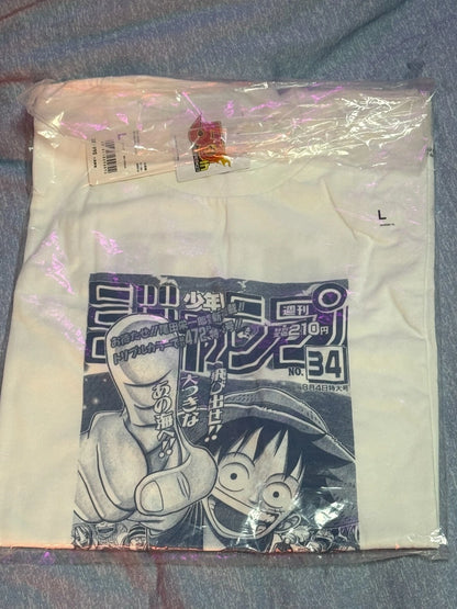 UNIQLO x ONE PIECE T-shirt L size JUMP 50th Anniversary Eiichiro Oda From JAPAN