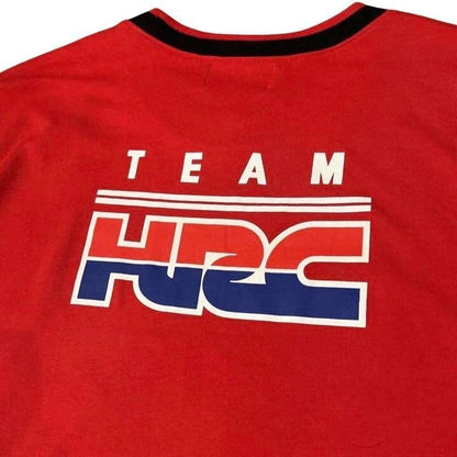 Honda Racing HRC Official T-Shirt Embroidered Patches L size Red From JAPAN