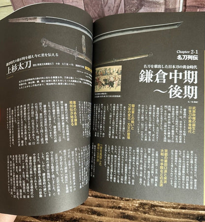 SAMURAI SWORD Illustrated Book Famous 270 Swords Life-size Katana poster JAPAN