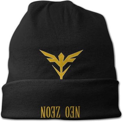 Mobile Suit Gundam Neo Zeon Knit Cap Black/Yellow One size (53-59cm) From Japan