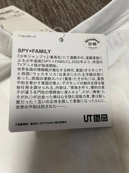 SPY X FAMILY Uniqlo UT Adult T-shirt Loid Forger XL (US L) size White From JAPAN