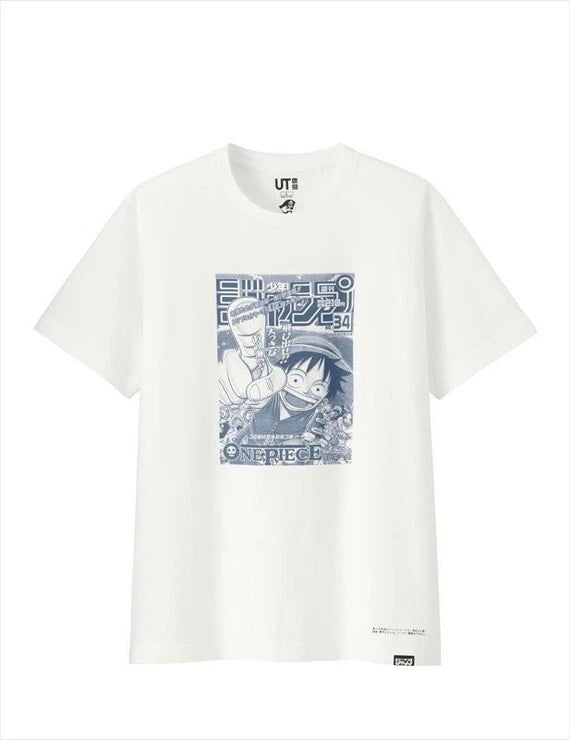 UNIQLO x ONE PIECE T-shirt L size JUMP 50th Anniversary Eiichiro Oda From JAPAN