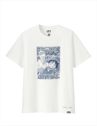 UNIQLO x ONE PIECE T-shirt L size JUMP 50th Anniversary Eiichiro Oda From JAPAN