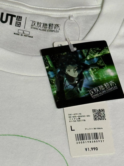 Ghost in the Shell Uniqlo 2025 T-shirt Motoko Relaxed-fit Size L White JAPAN