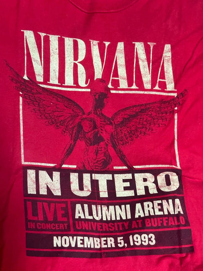 Nirvana In Utero 1993 LIVE Tour T-Shirt Kurt Cobain Reprint Vintage No Tag JAPAN