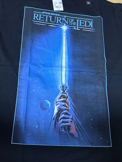 UNIQLO STAR WARS T-Shirt Kosuke Kawamura XL Black THE JEDI Oversized fit JAPAN