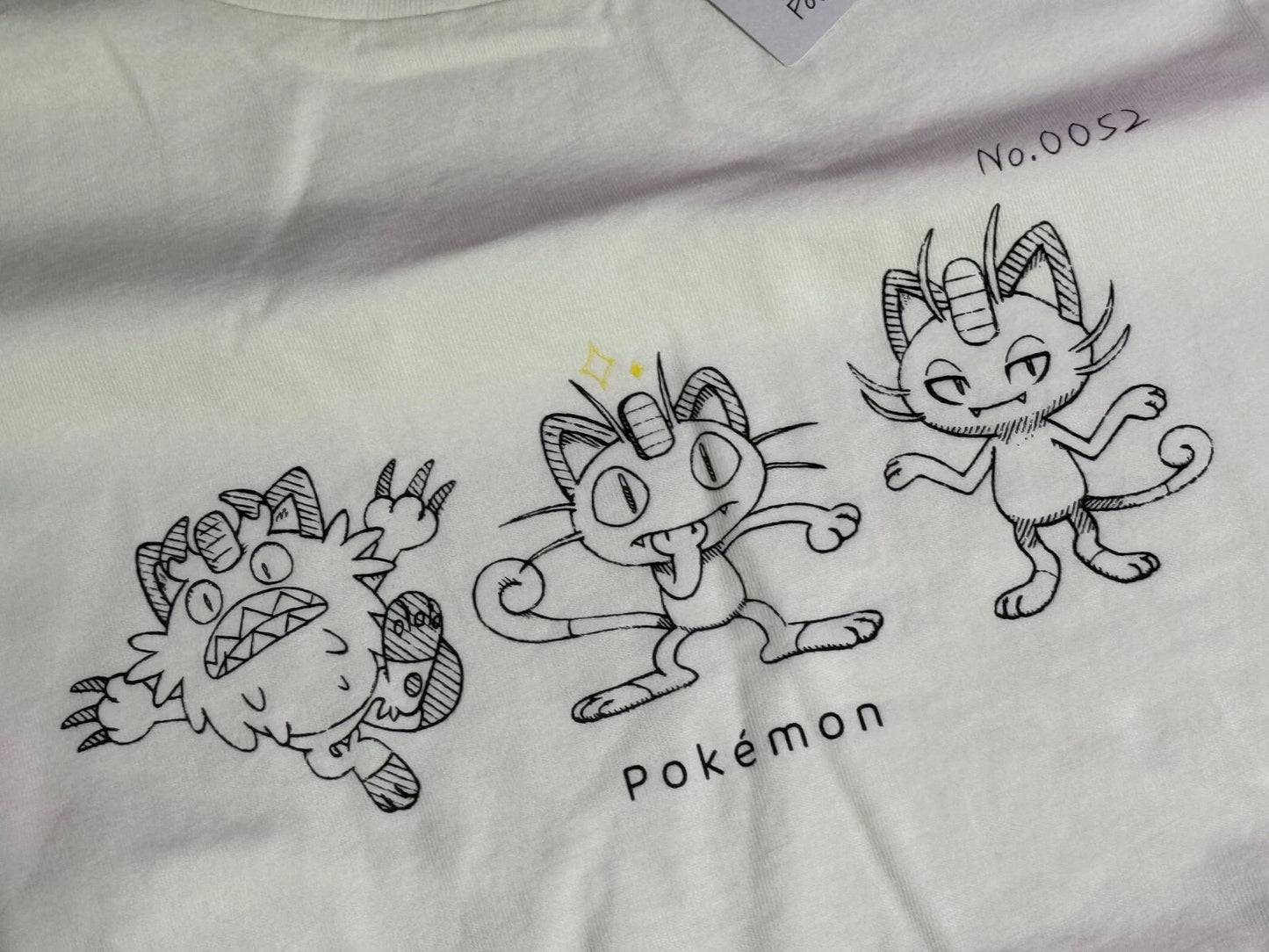 UNIQLO 2025 Pokémon Sketch Design No.0052 Meowth M size Off-White From JAPAN