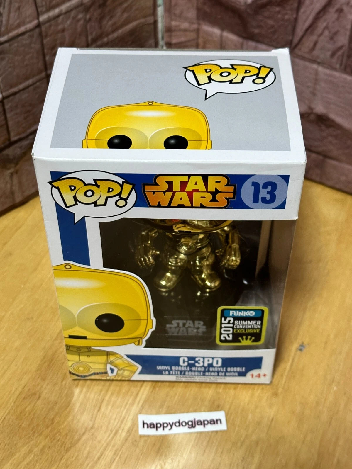Funko Pop Star Wars Metallic Chrome C-3PO Exclusive 2015 SDCC Comic Con From JP