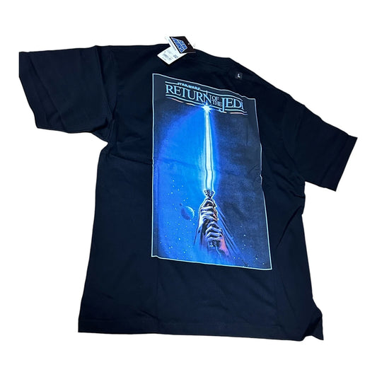 UNIQLO STAR WARS T-Shirt Kosuke Kawamura L Black THE JEDI Oversized fit JAPAN