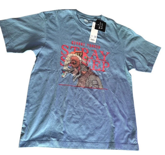 UNIQLO Kenshi Yonezu Stray Sheep T-shirt Relaxed-fit Size L Blue From JAPAN