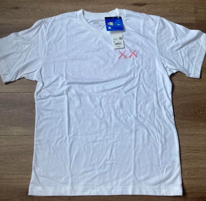UNIQLO x KAWS 2023 Art Book Ver. T-shirt White/Pink Size M (US S) From JAPAN
