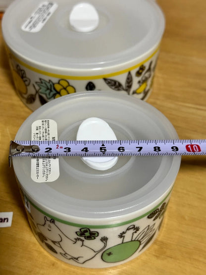 Moomin Microwave Food Stocker Container 3.5"-5" Set of 4 NEW Made in JAPAN