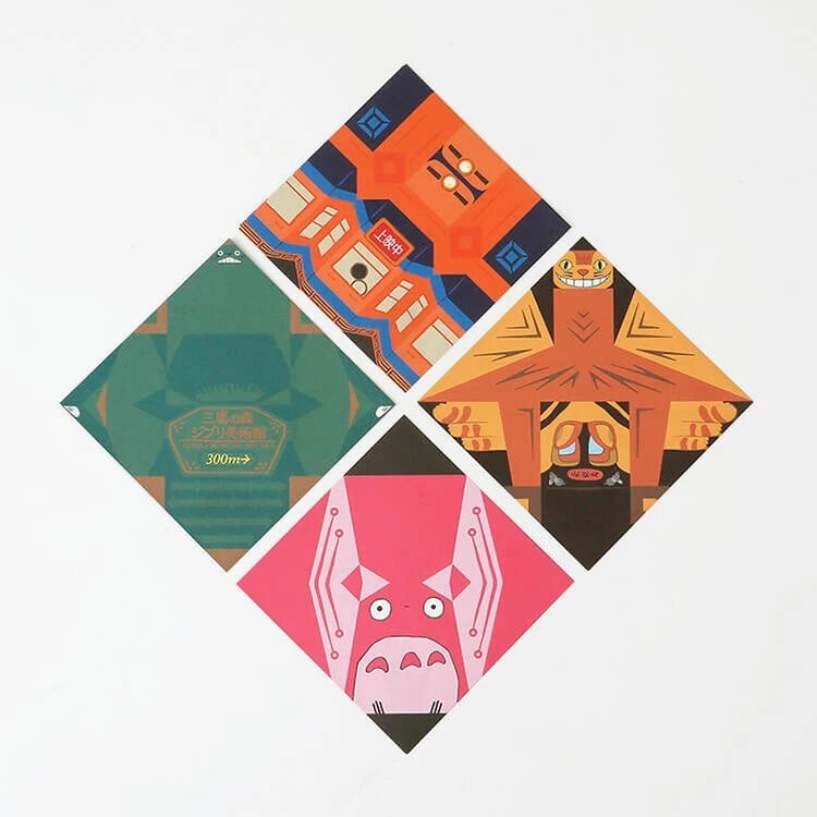 Ghibli Museum Limited Original Finger Puppet Origami Set Totoro Tamagohime JAPAN