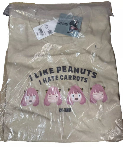 SPY X FAMILY Uniqlo UT 2nd Ed. Adult T-shirt Anya Face L (US M) Natural JAPAN