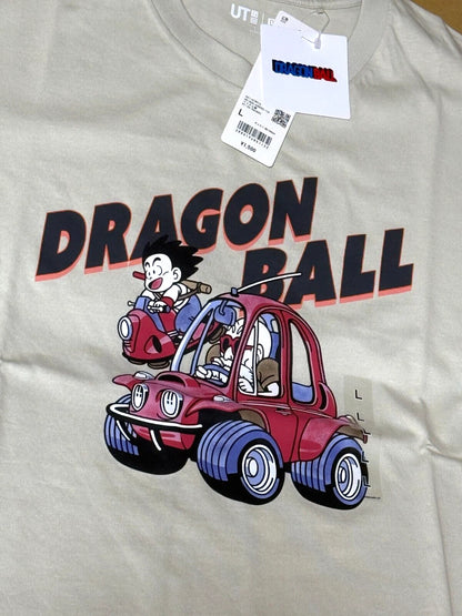 DRAGON BALL Uniqlo UT graphic 2025 T-shirt regular crew neck Natural L JAPAN