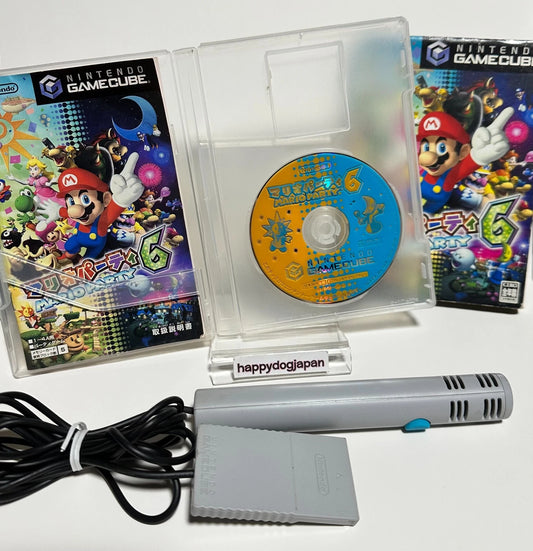 Nintendo GC Game Cube Mario Party 6 & microphone NTSC-J Working Good From Japan