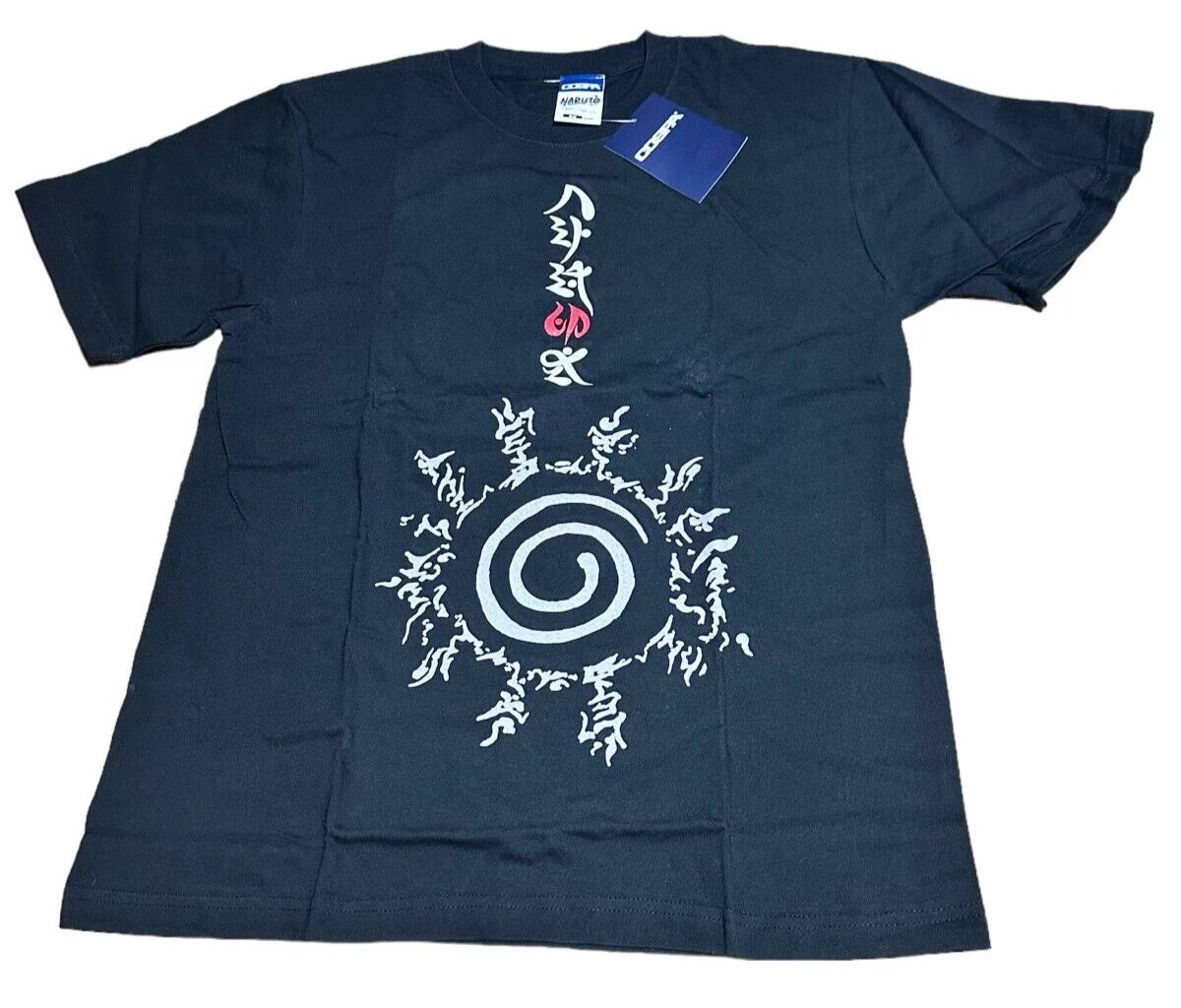 COSPA NARUTO Nine Tail Fox Seal Formulation 八卦の封印式 T-Shirt M Size Black JAPAN