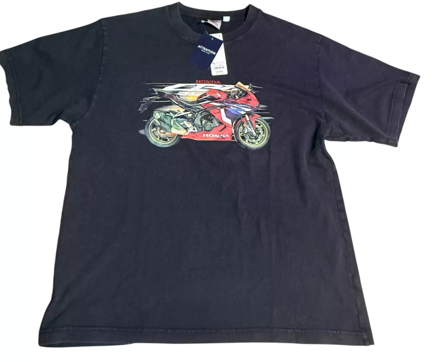HONDA CBR250RR x GU Honda Official Licensed Product T-shirt Black XL Size JAPAN