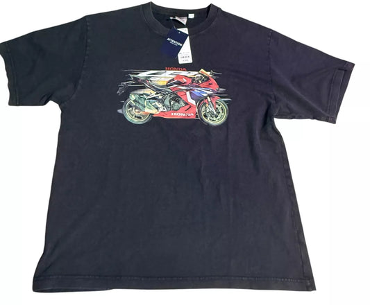HONDA CBR250RR x GU Honda Official Licensed Product T-shirt Black XL Size JAPAN