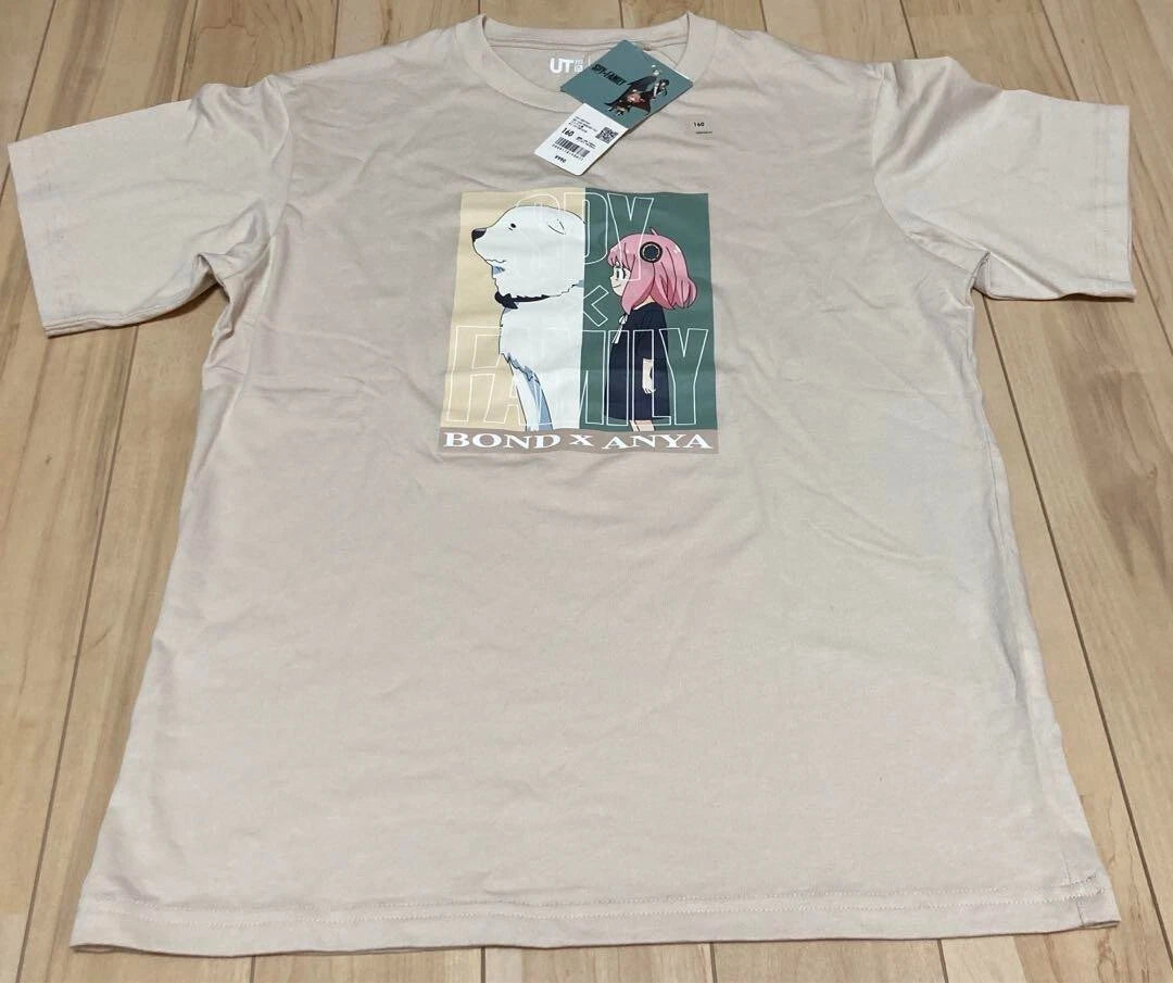 SPY X FAMILY Uniqlo UT 2nd Ed. Kids T-shirt Anya & Bond 160 cm JAPAN