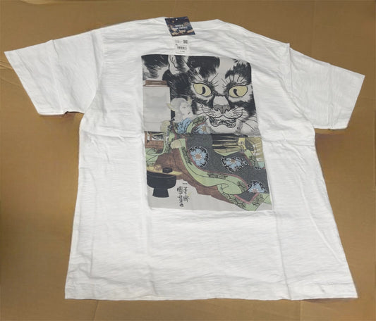 UNIQLO 2024 Ukiyoe Dark Fantasy Japanese Art T-shirt White Size XL From JAPAN