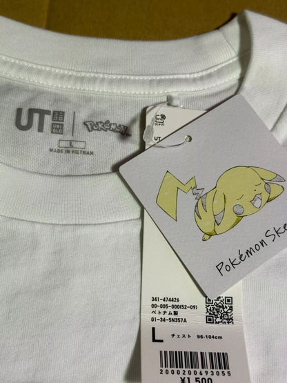 UNIQLO 2025 Pokémon Sketch Design Pikachu is recharging L size Off-White JAPAN