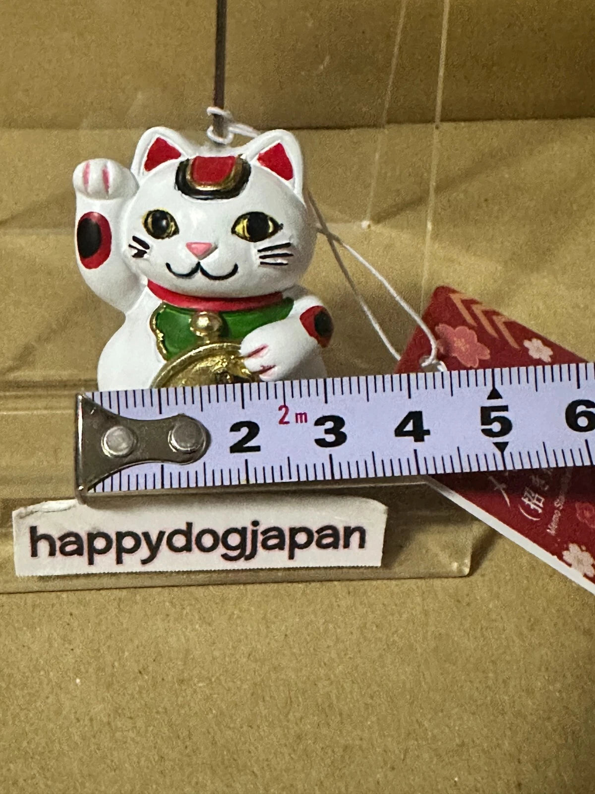 DAISO Japanese LUCKY CAT Memo Stand Desktop Figure Ornament Maneki-Neko JAPAN